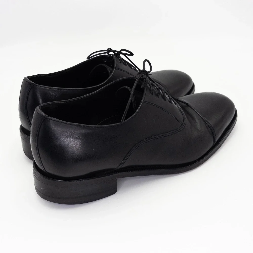 Florsheim Men's Black Leather Cap Toe Oxford Dress Shoes Size 8D Lace Up